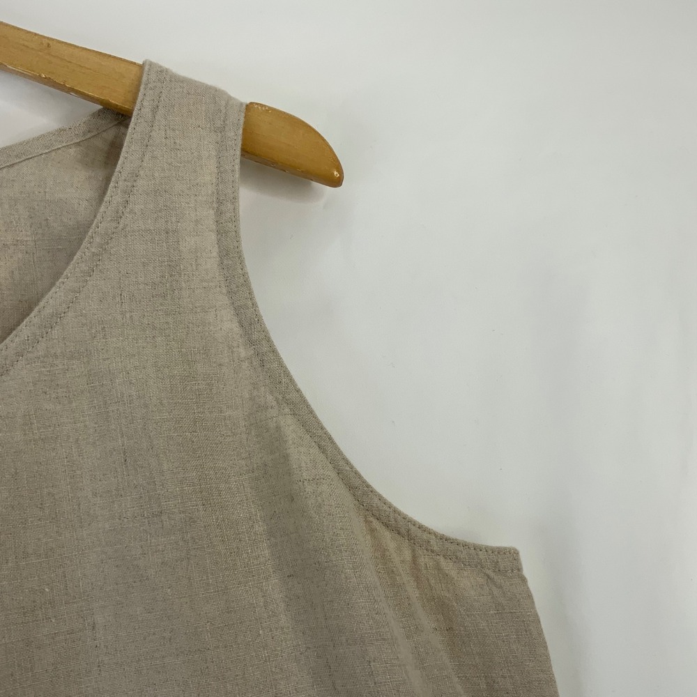 J. Jill Beige Linen Maxi Tank Dress - Picture 5 of 9